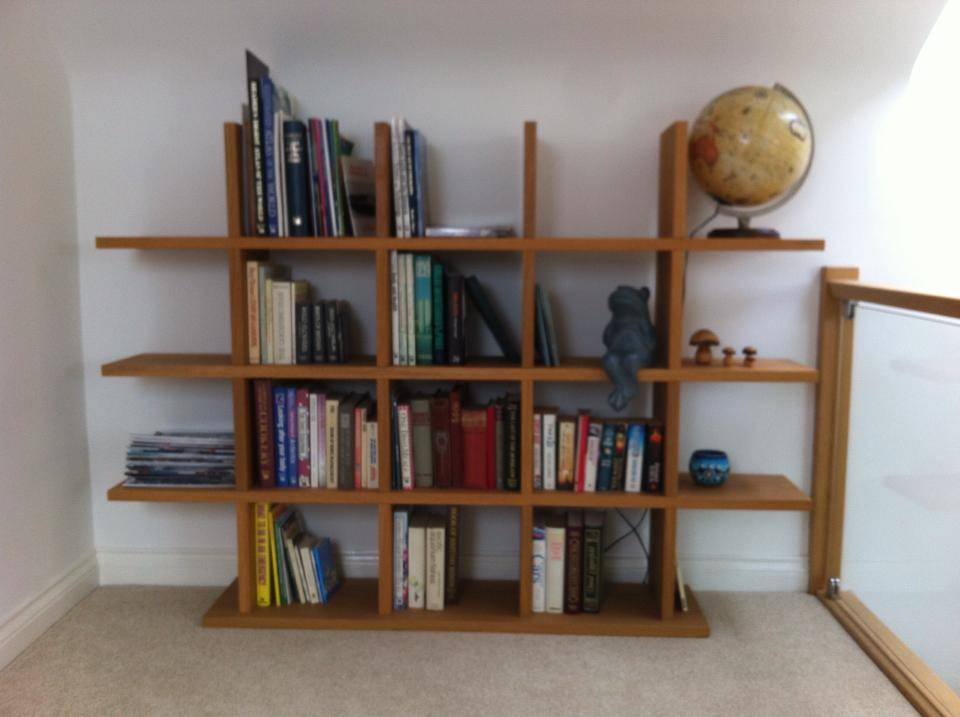 Bespoke oak display shelves